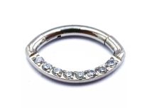 Ring Scharnier Titan Steril Muster Ball Rugby Strass |  ITC
