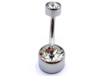 Banane Titanium Intern steril mit Kugeln 5 / 8 mm Doppelstrass |  ITC