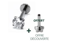 Labret Titanium Intern Steril Griffelmuster Rund |  ITC