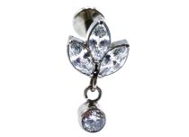 Labret Titanium Interne Steril Motiv Anhänger 3 Tropfen |  ITC