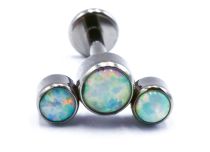 Labret Titanium Intern Steril Motiv Bogen von 3 Opal Rund Farbig |  ITC