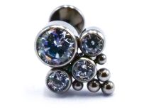Labret Titanium Interne Steril Motiv Zusammensetzung aus Strass und Kugeln |  ITC