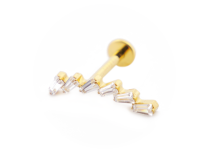 Labret Titanium PVD Gold Intern Steril Domino Motiv |  ITC