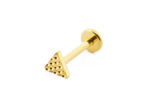 Labret Titanium PVD Gold Interne Steril Motiv Dreieck Gehämmert |  ITC