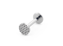 Labret Titanium Threadles Steril Motiv Rund Gehämmert |  ITC