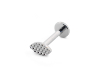 Labret Titanium Intern Steril Muster Oval Gehämmert |  ITC