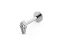 Labret Titanium Interne Steril Rautenmuster mit Strass |  ITC