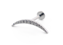 Labret Titanium Intern Steril Motiv Mondsichel 11 Strass |  ITC