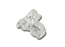 Stahlscheibe Interne Schraube 4 mm für Strass Weiß |  ITC