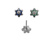 Zubehör Threadless Titanium 0.5X4 Blumenmotiv