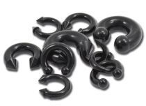 Schwarze Silikon-Pferdeeisen mit Kugeln und Spitzen |  ITC