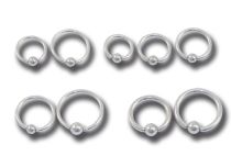 Bunter Titanring mit Kugel |  ITC