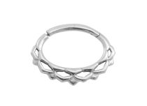 Ring Stahlscharnier Raute für Daith oder Septum|  ITC