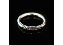 Ring Stahl Scharnier 5 Strass Weiß |  ITC