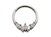 Ring Stahl Scharnier 5 Strass Markisen Weiß |  ITC