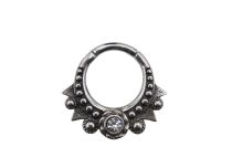 Scharnierring Stahl Ornamental Strass weiß |  ITC
