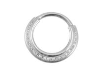 Ring Stahl Scharnier Kristall Weiß |  ITC