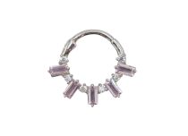 Scharnierring Stahl Strass rosa |  ITC