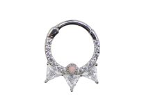 Scharnierring Stahl Multi Strass Motiv drei Dreiecke |  ITC
