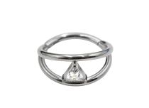 Titanring Scharnier Motiv Doppelring Dreieck|  ITC