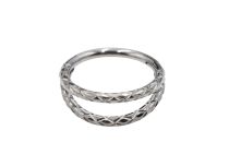 Ring Titan Scharnier Motiv Doppelkreis|  ITC