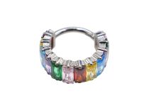 Titanring Scharnier Multi-Strass-Motiv|  ITC