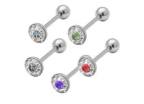 Barbell Stahl 1,6 x 16 und Scheibe 8 mm multi Cristal Colored |  ITC