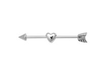 Barbell Industrial Stahl Herz und Pfeil Motiv 6 mm |  ITC