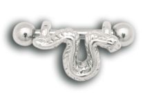 Barbell Stahl Arkade Motiv Schlange mit Kugeln 3mm |  ITC