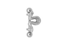 Barbell Stahl Arkade Motiv Schlange mit Kugeln 3mm |  ITC