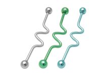 Barbell Industrieller Stahl mit Kugeln 5 mm U-Muster Farbig 20 mm |  ITC