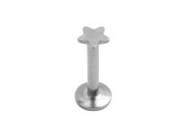 Labret Stahl Intern Stern-Motiv |  ITC