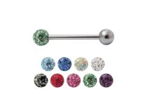 Barbell Stahl Multi Kristall bunt Kugel 5 mm |  ITC