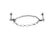 Doppelbart Stahl und Kugelkette 4 mm |  ITC