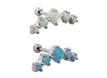 Barbell Spezialstahl Tragus Strass bunt Irisiert Losange|  ITC