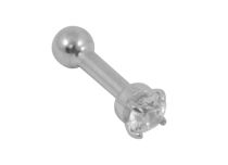 Micro Barbell 1,2 x 4 mm Stahl Kristall Griffel |  ITC
