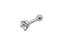 Micro Barbell 1,2 x 4 mm Stahl Kristall Griffel |  ITC