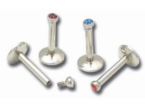 Labret Stahl Interne Kugel Kristall Farbig 2 mm|  ITC