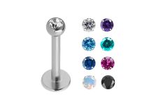 Labret Stahl Interne Kugel Kristall Farbig 2 mm|  ITC
