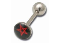 Barbell Stahl Scheibe 8 mm Motiv Satanic Star Rot |  ITC