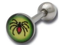 Barbell Stahl Scheibe 8 mm Spider Motiv |  ITC