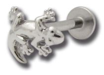 Labret Interne Stahl mit Eidechsenmotiv |  ITC