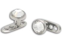 Piercing Oberfläche Titan Scheibe Stahl 4 mm und Kristall bunt |  ITC