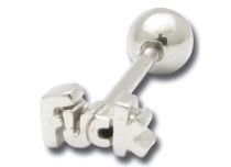 Barbell Stahl Motiv "Fuck" 9 mm |  ITC