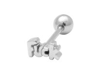 Barbell Stahl Motiv "Fuck" 9 mm |  ITC