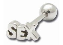Barbell Stahl Motiv "Sex" 10 mm |  ITC