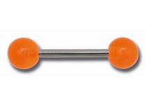 Barbell Stahl 2 Acrylkugeln 6 mm Farbig |  ITC