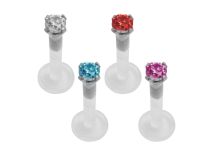 Labret BioFlex 1.2 x 8 mm Cristal Griffé |  ITC