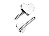 Labret Threadless Titane Cœur | iTC