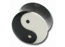 Plug aus schwarzem Horn Yin-Yang-Motiv |  ITC